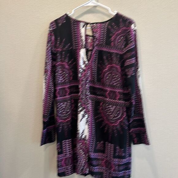 Minx Pink Urban Outfitters Sz XS Dress Shift Whimsy goth Fall Purple and Black - Picture 4 of 8
